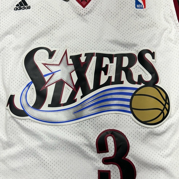 Adidas White and Red Sixers Jersey - Picture 2 of 7